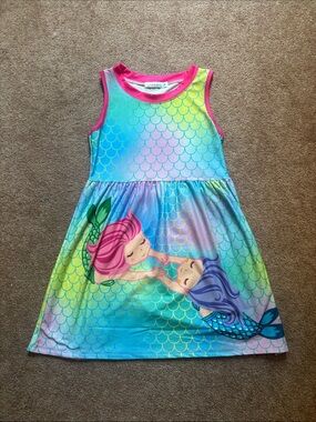 Sunshine Swing - Girls Rainbow Mermaid Sleeveless Dress -  NWOT